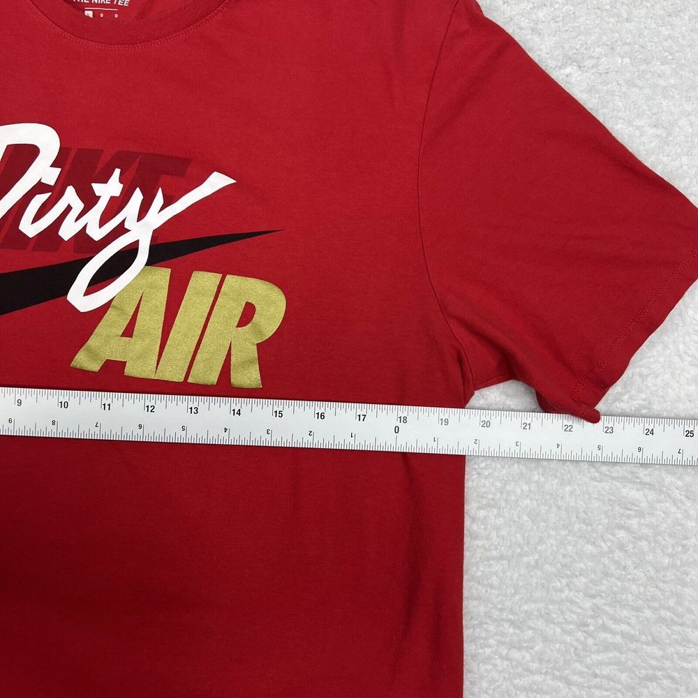 Nike Shirt Mens Large Red The Nike Tee‎ The Dirty Air Graphic Logo Short Sleeve - Picture 3 of 10